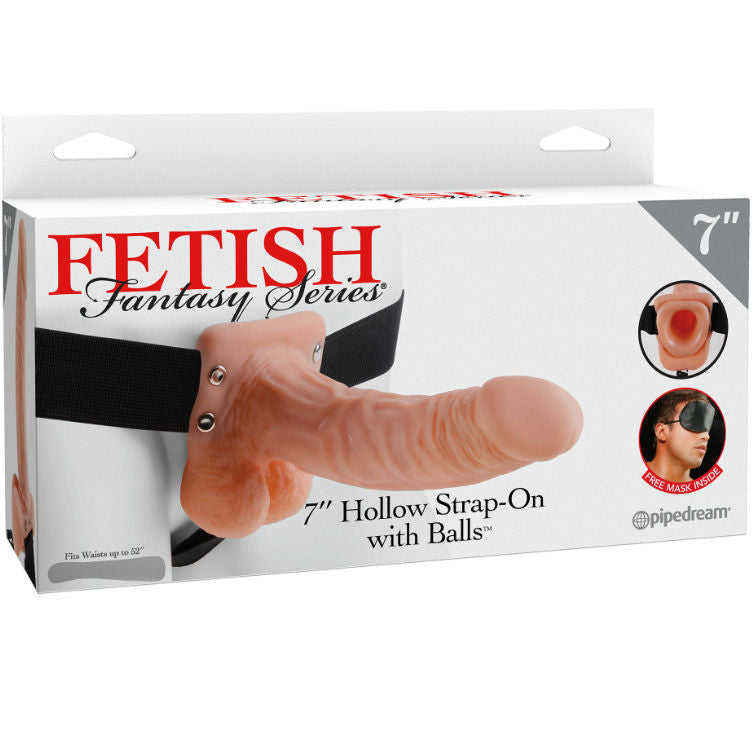 Fetish Fantasy Series 7 Hål Strap-On med bollar 17.8 cm