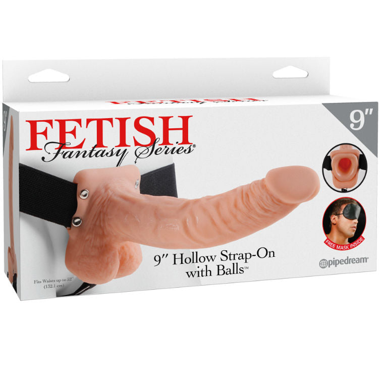 Fetish Fantasy Series 9 Hål Strap-On med Bollar 22,9 cm