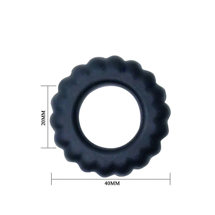 BAILE Titan Cockring Black 2 cm