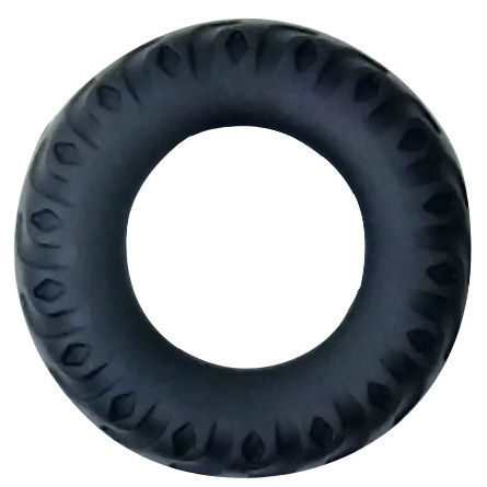 BAILE Titan cockring svart och grön 2 cm