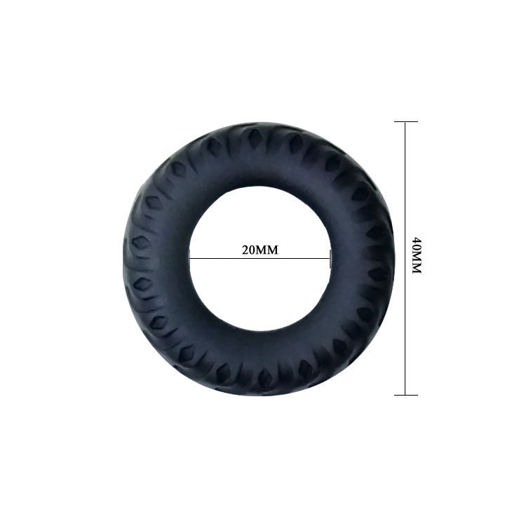 BAILE - TITAN COCKRING SVART GRÖN 2 CM
