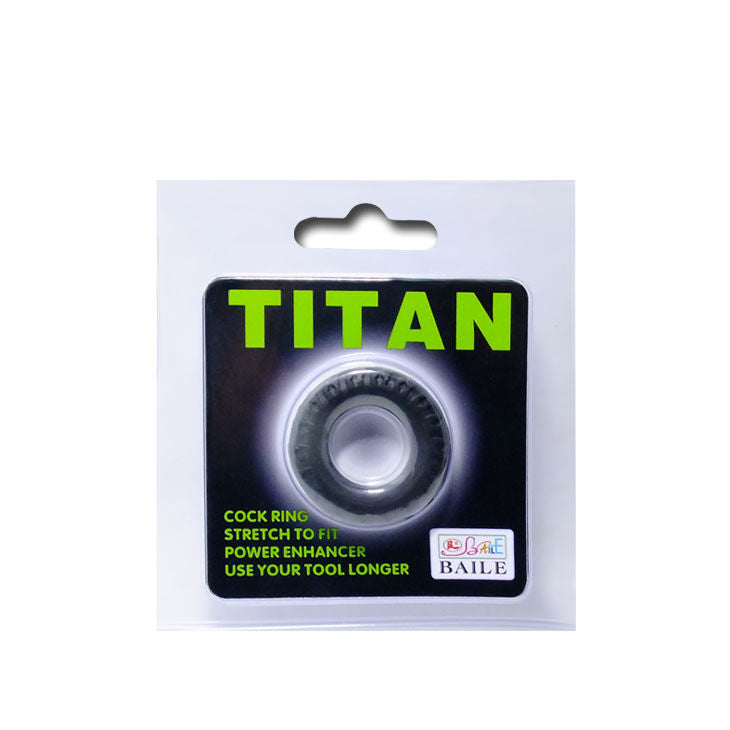 BAILE - TITAN COCKRING SVART GRÖN 2 CM