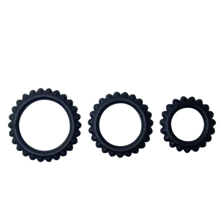 BAILE Titan Set 3pcs penisringar i svart