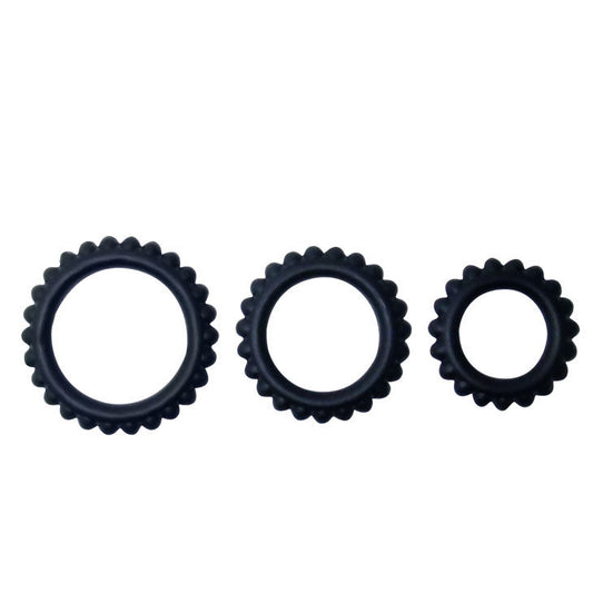 BAILE Titan Set 3pcs penisringar i svart