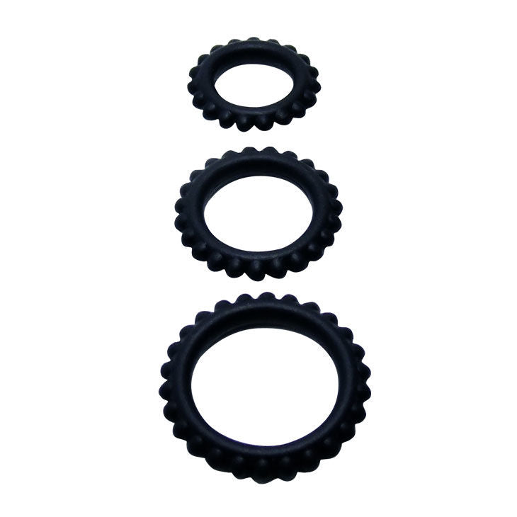 BAILE Titan Set 3pcs penisringar i svart