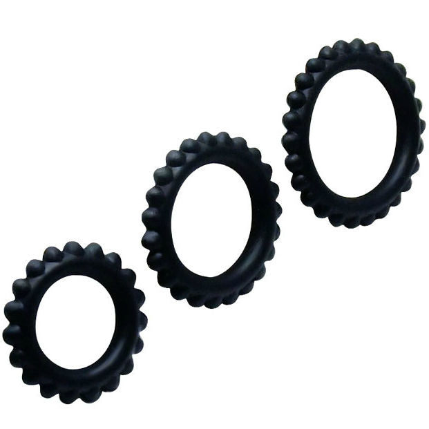 BAILE Titan Set 3pcs penisringar i svart