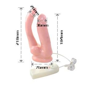 BAILE realistisk penis för dubbel penetration i latex