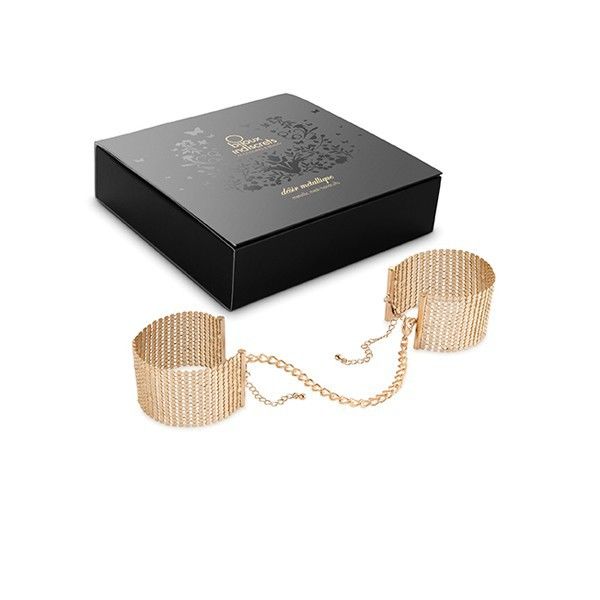 BIJOUX - DÉSIR MÉTALLIQUE GULD METALLNÄT HANDBOJOR