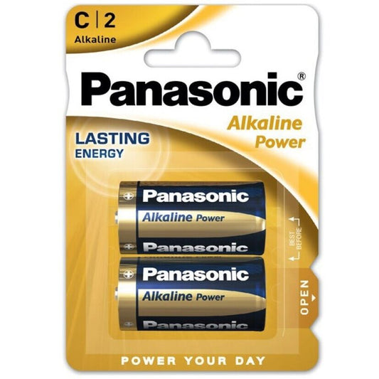 PANASONIC bronssbatteri C LR14, förpackning med 2 enheter