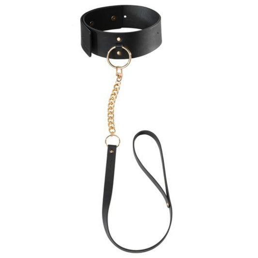 BIJOUX INDISCRETS MAZE - Svart halsband med rem
