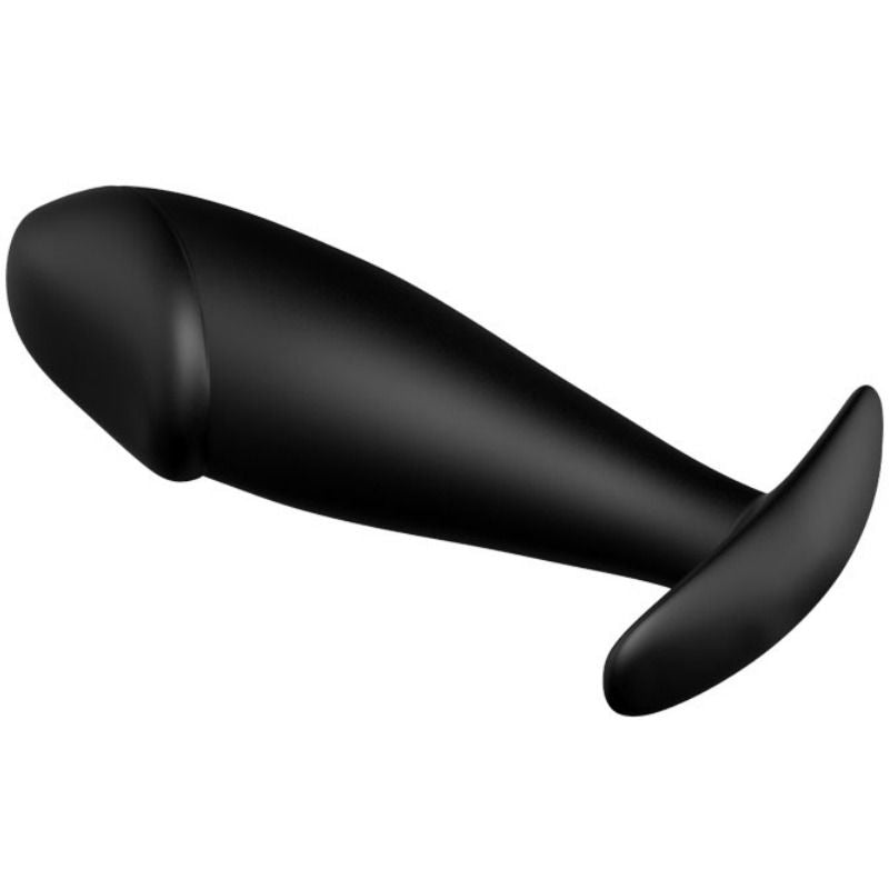 Silikon analplugg i penisform, svart