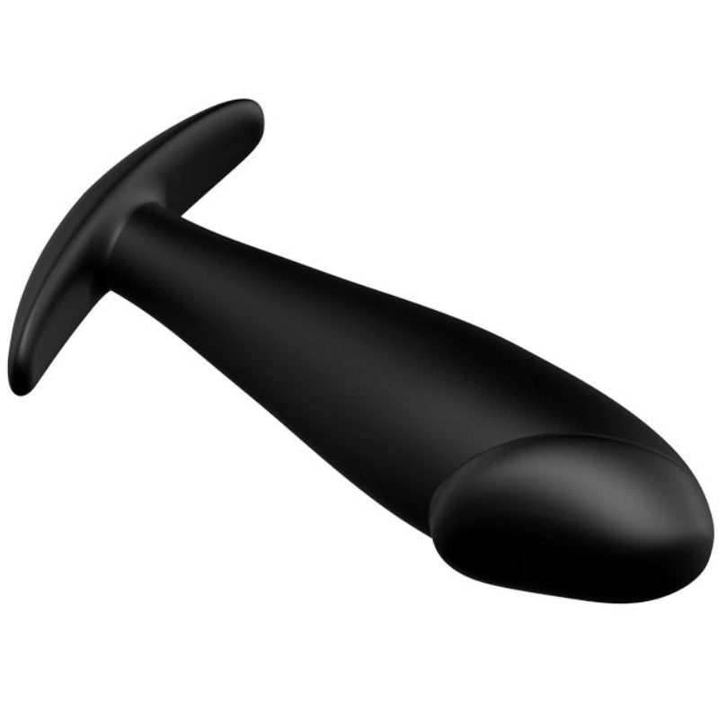 Silikon analplugg i penisform, svart
