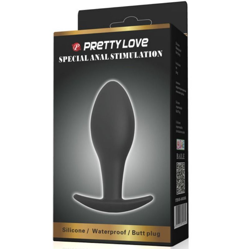 Pretty Love analplugg i silikon 8,5 cm svart
