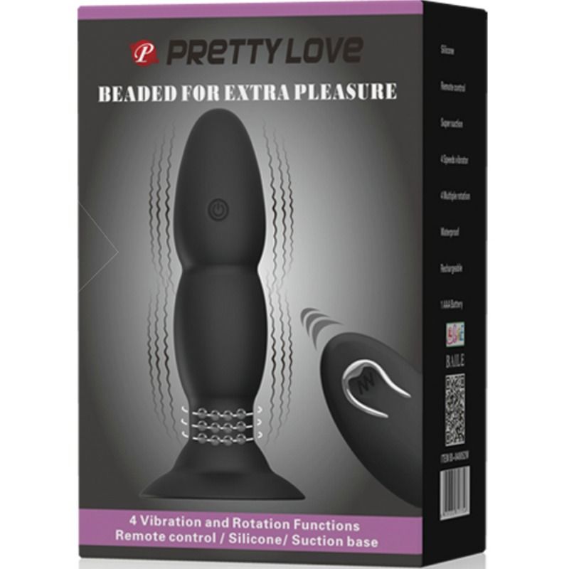 PRETTY LOVE plug vibrator med fjärrkontroll och sugkopp