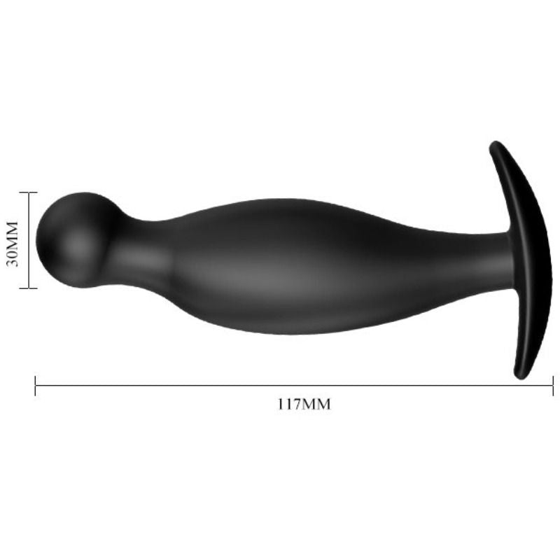 Silikon analplugg 11,7 cm i svart från PRETTY LOVE