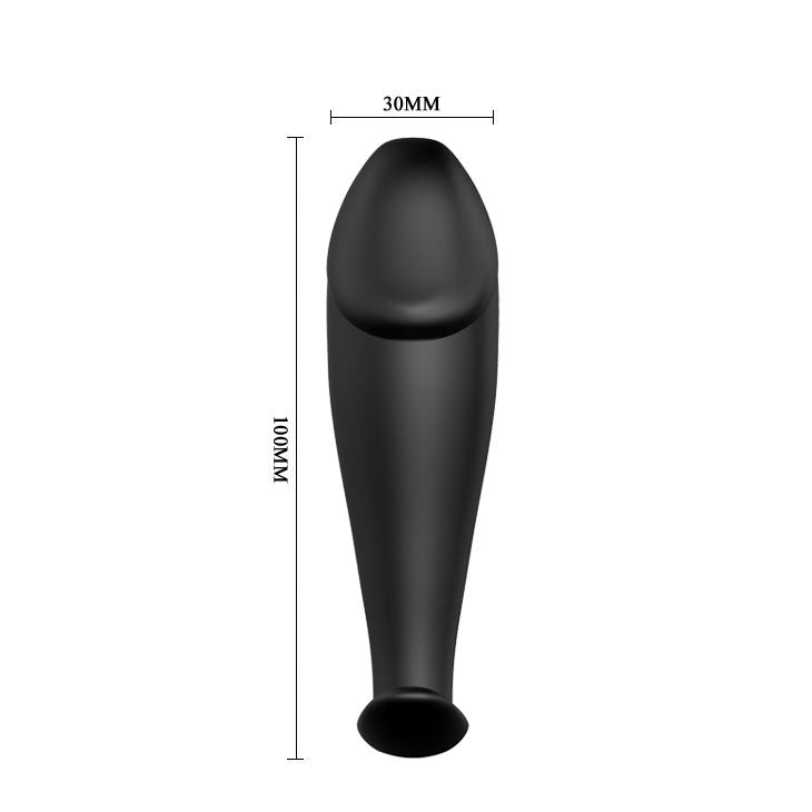 Silikon analplugg i penisform med fjärrkontroll och 12 vibrationslägen