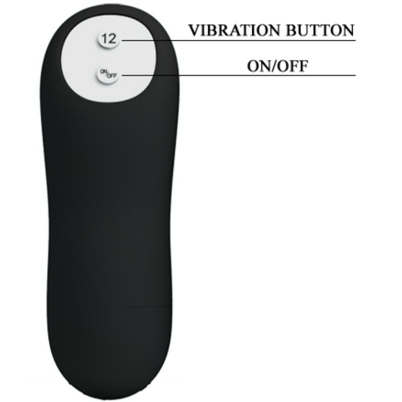 Silikon analplugg i penisform med fjärrkontroll och 12 vibrationslägen