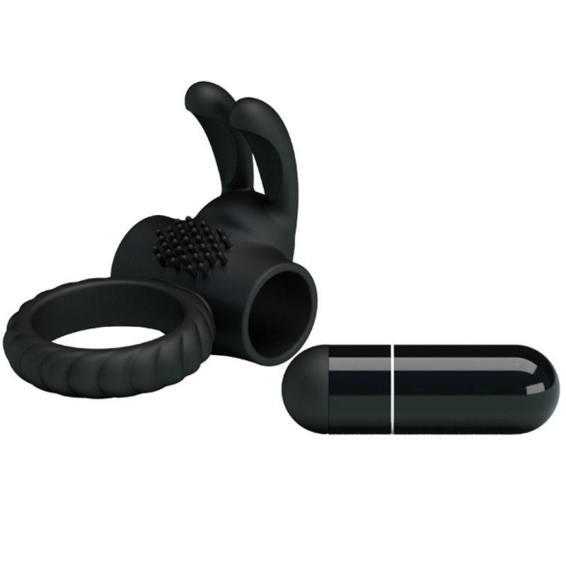 Vibrerande ring med stimulator från Pretty Love
