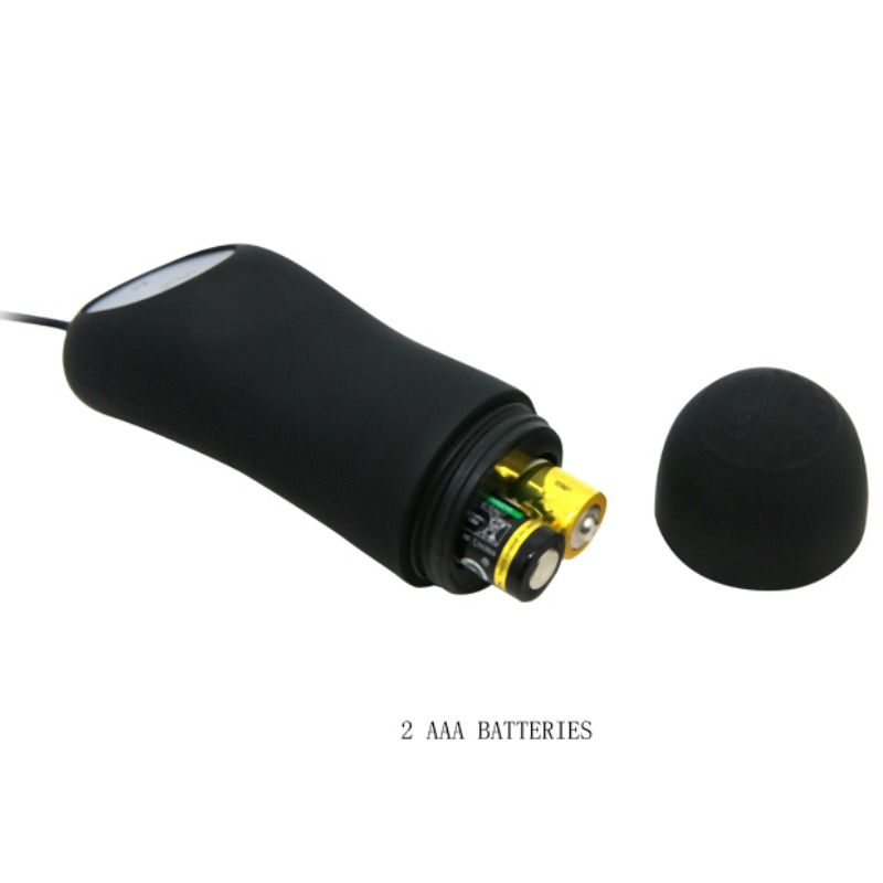Silikon analplugg med 12 vibrationslägen i svart