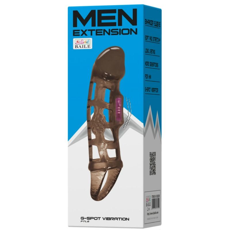 BAILE - PENIS EXTENSION SLEEVE MED VIBRATION OCH STRAP 13.5 CM