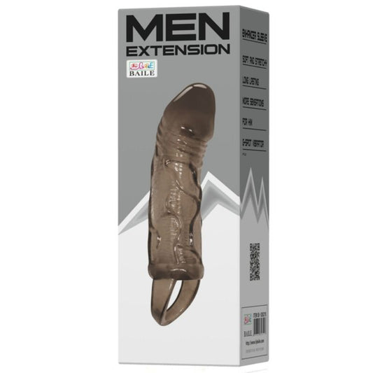 BAILE penis extender med rem för testiklar svart 13,5 cm