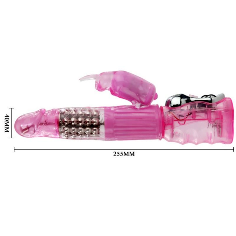BAILE - Vibrator med rotation och kanin, multispeed och multirotation