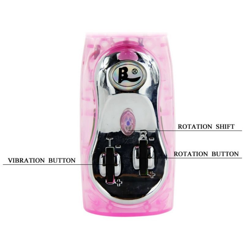 BAILE - Vibrator med rotation och kanin, multispeed och multirotation