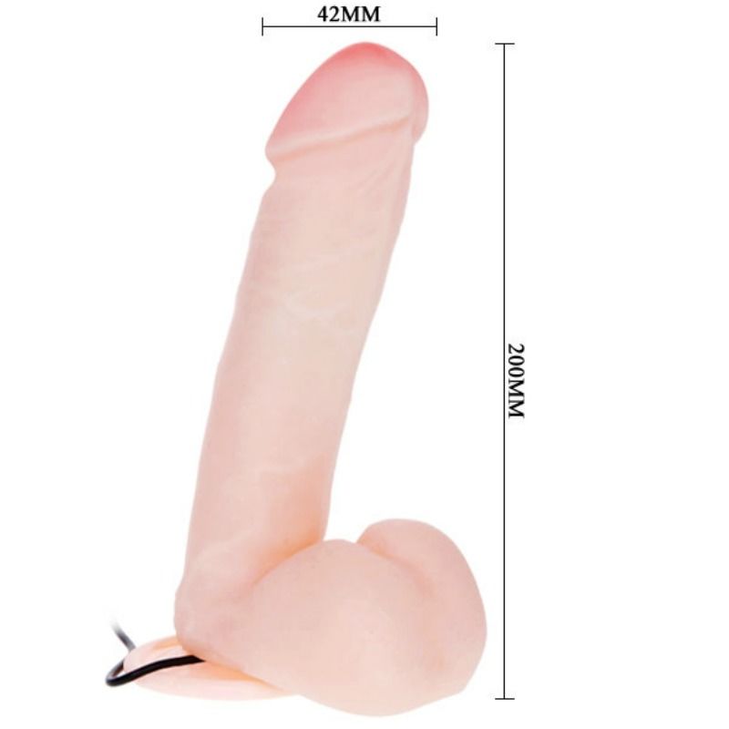 BAILE realistisk dildo med vibration och rotation 20 cm