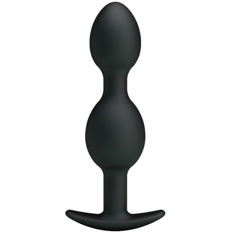 Silikon analbollar från Pretty Love, 12,5 cm, svarta