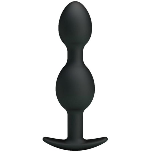 Silikon analbollar från Pretty Love, 12,5 cm, svarta