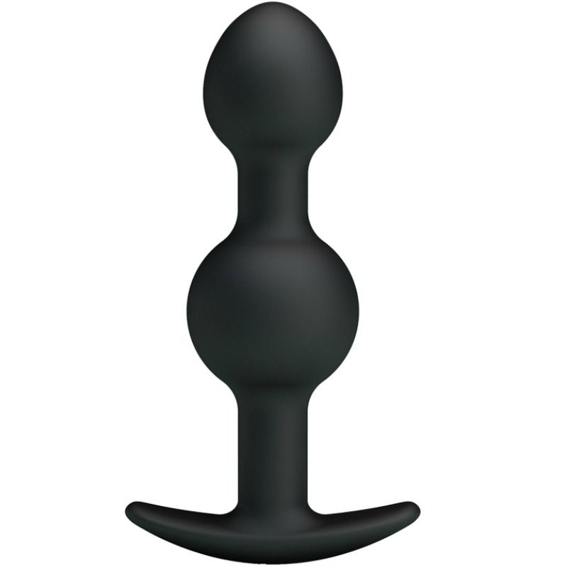 Silikonanalbollar från Pretty Love i svart, 10.3 cm