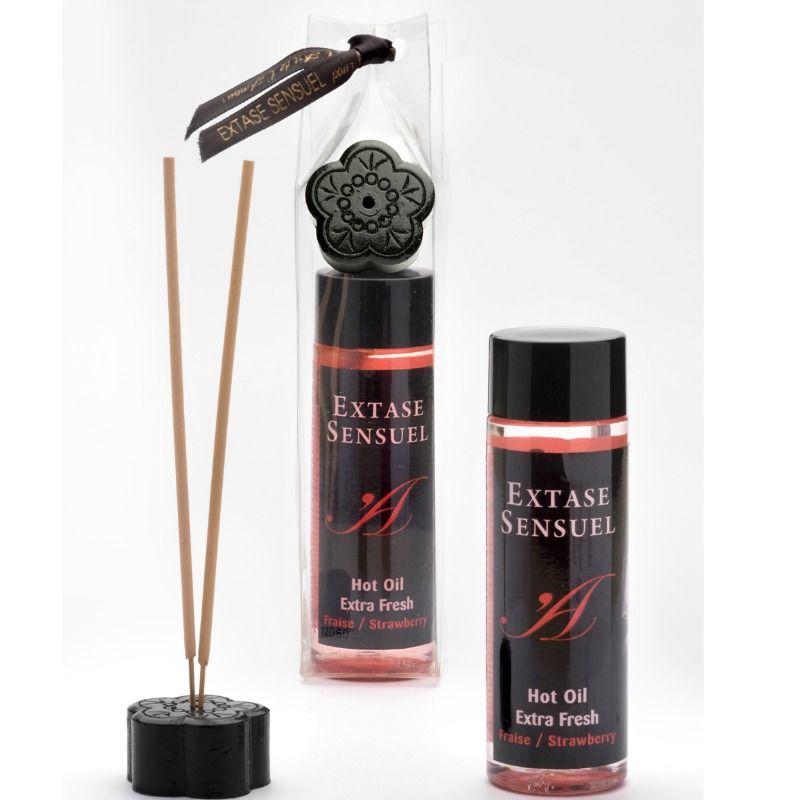 EXTASE SENSUAL massageolja med jordgubbe 100 ml