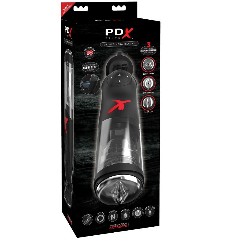 PDX Elite Deluxe Mega-Bator för handsfree-njutning
