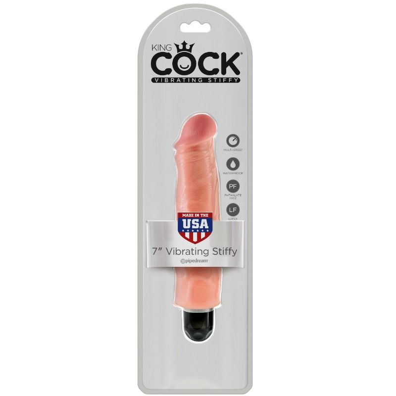 KING COCK 17,8 cm vibrerande dildo i köttfärg
