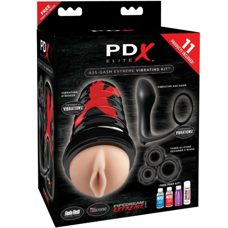 PDX ELITE Ass-Gasm Explosion Kit med olika sexleksaker