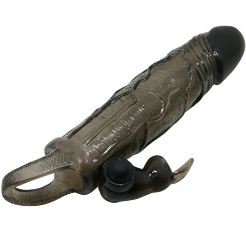 BAILE Brave Man penisöverdrag med kanin svart 16,5 cm