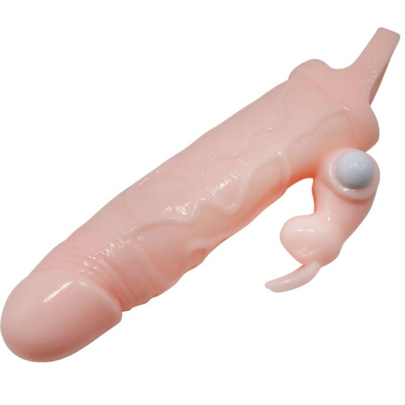 BAILE Brave Man penisfoder med kanin och dubbel motor 16,5 cm