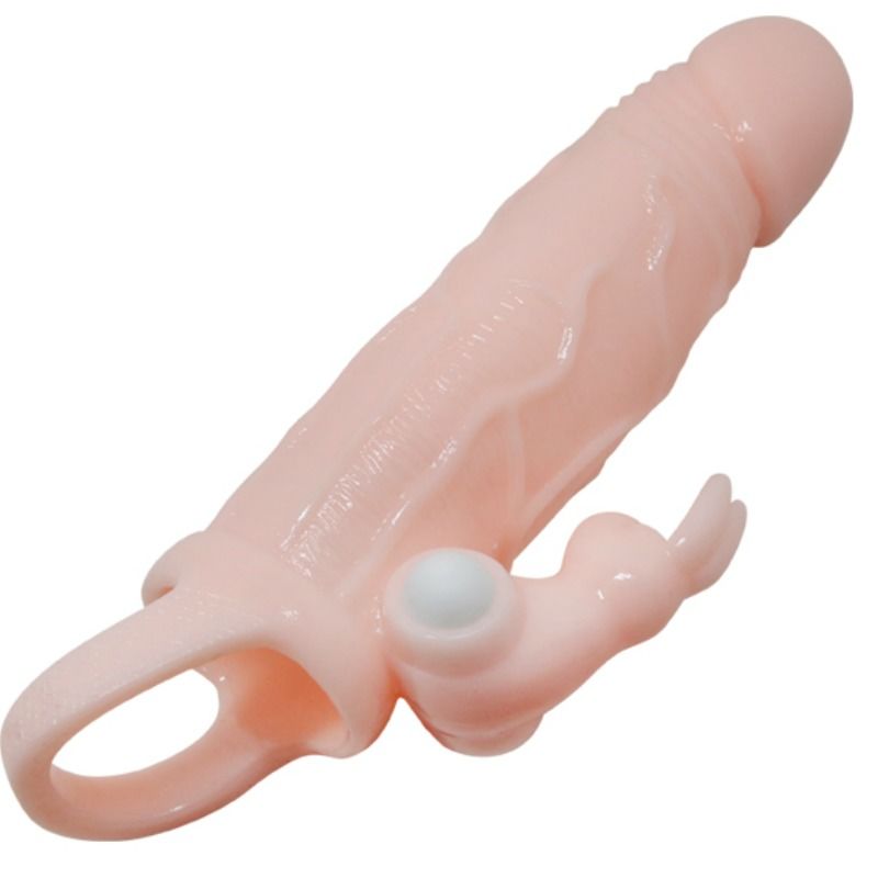 BAILE Brave Man penisfoder med kanin och dubbel motor 16,5 cm