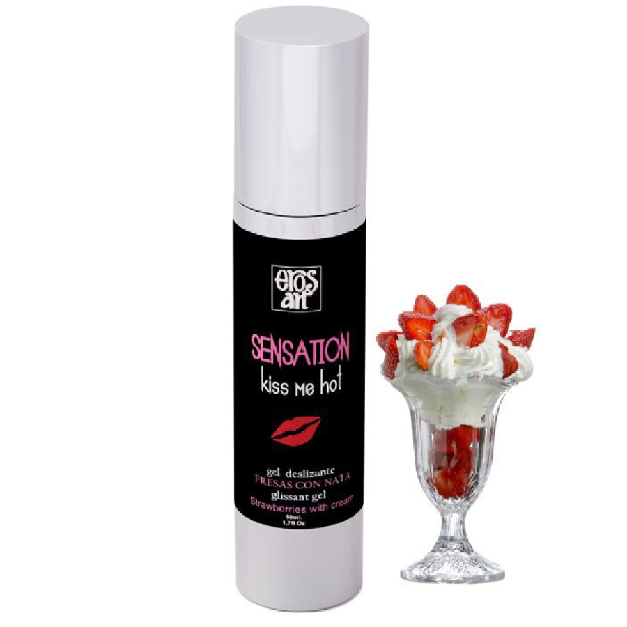 EROS-ART Sensation naturligt glidmedel jordgubbar med grädde 50 ml