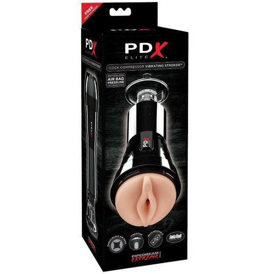 PDX ELITE masturbator med vibration och kompressionseffekt