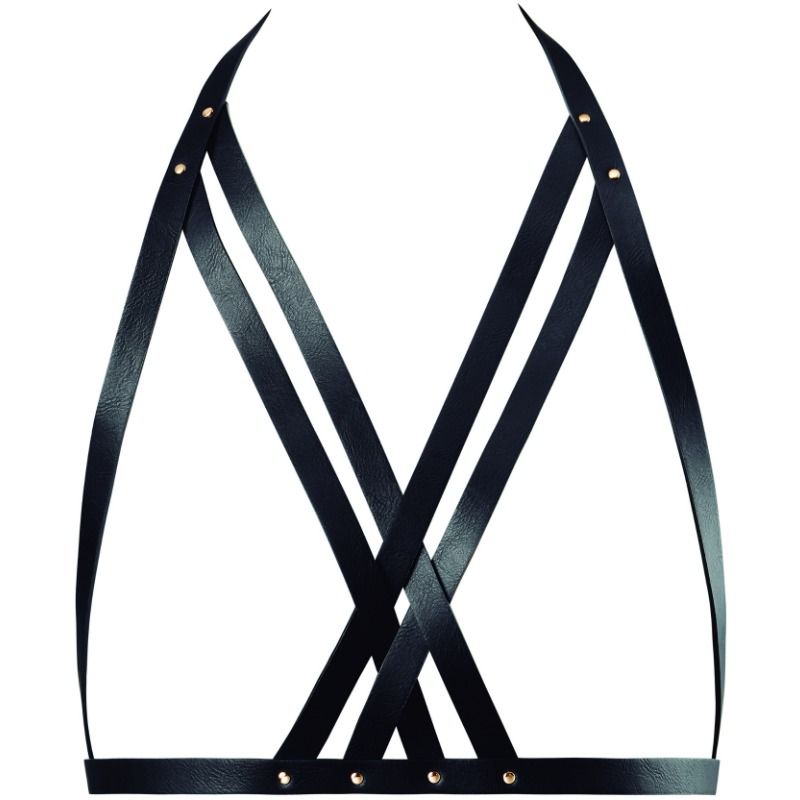 BIJOUX INDISCRETS MAZE - HALTER BRA HARNESS SVART