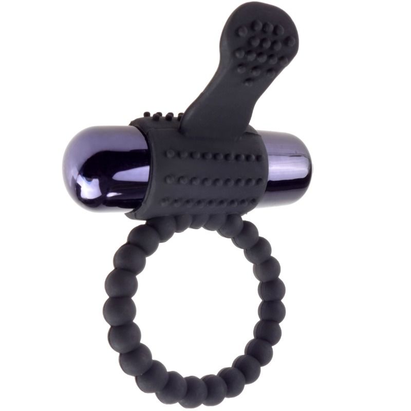 FANTASY C-RINGZ svart silikon vibrerande ring
