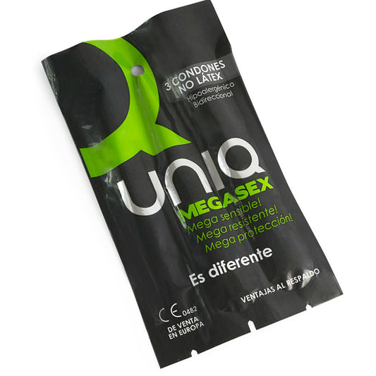 UNIQ MEGASEX latexfria kondomer 3 st