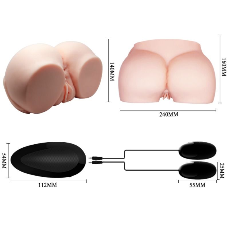 CRAZY BULL realistisk vagina och anus med vibration