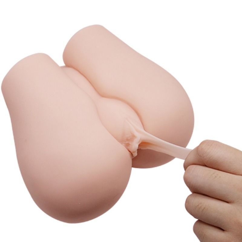 Realistisk vagina och anus med vibration från CRAZY BULL