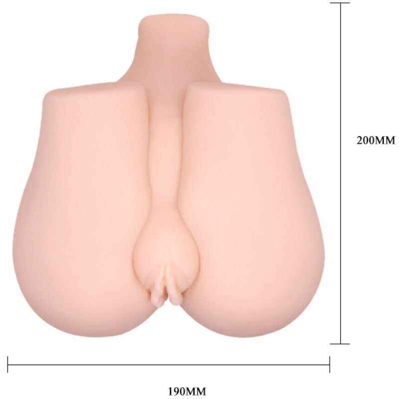 Realistisk vagina och anus med vibration från CRAZY BULL