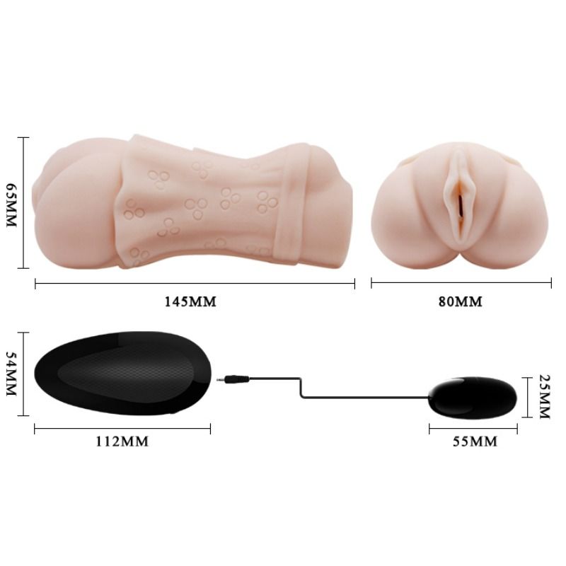 CRAZY BULL vattenhud vagina masturbator med vibrerande kula