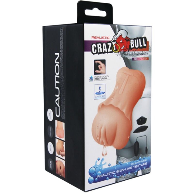 CRAZY BULL vattenhud vagina masturbator med vibrerande kula