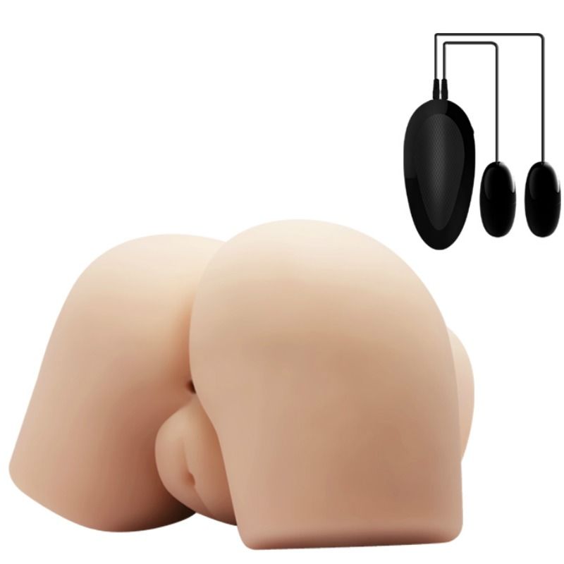 Realistisk vagina och anus med vibration från CRAZY BULL