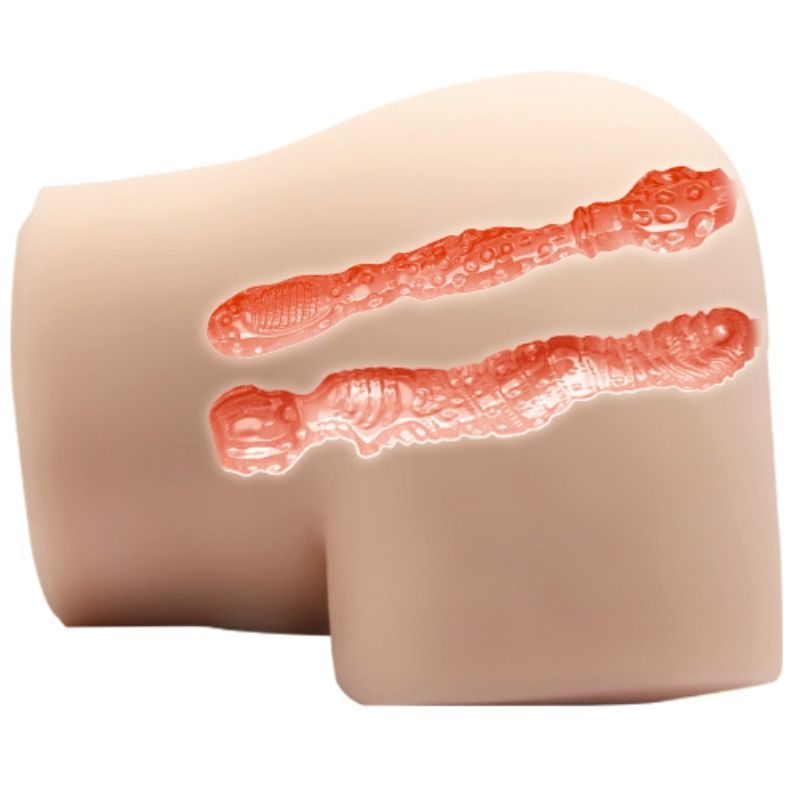 Realistisk vagina och anus med vibration från CRAZY BULL